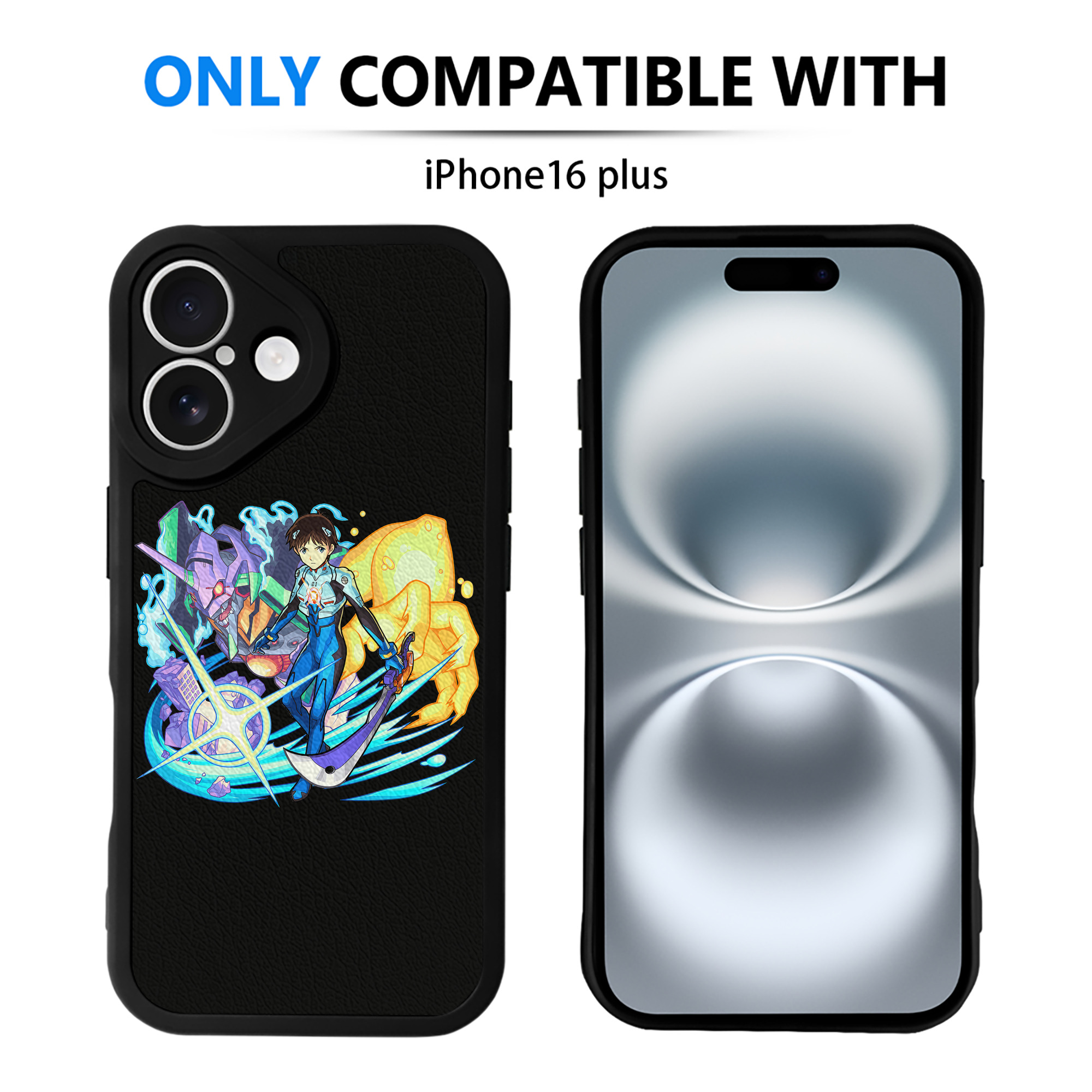 （画像用） EVA 新世紀エヴァンゲリオン 【iPhone 16シリーズ対応】シリコンスマホケース（レザー調） 材質：シリコン